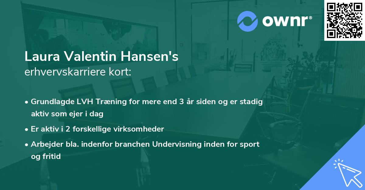 Laura Valentin Hansen's erhvervskarriere kort