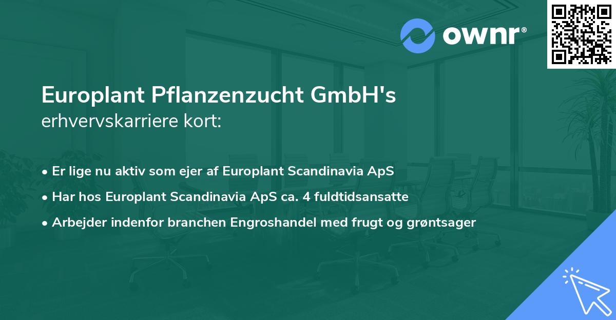 Europlant Pflanzenzucht GmbH's erhvervskarriere kort
