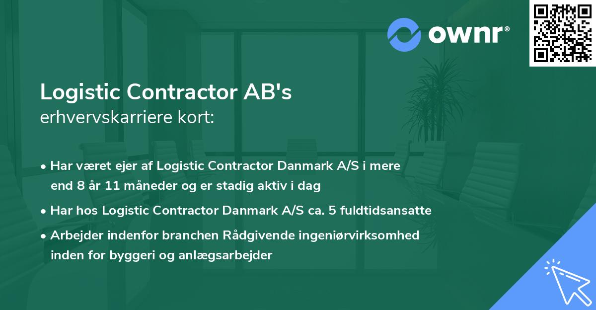 Logistic Contractor AB's erhvervskarriere kort