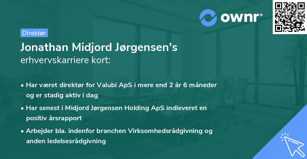 Jonathan Midjord Jørgensen's erhvervskarriere kort