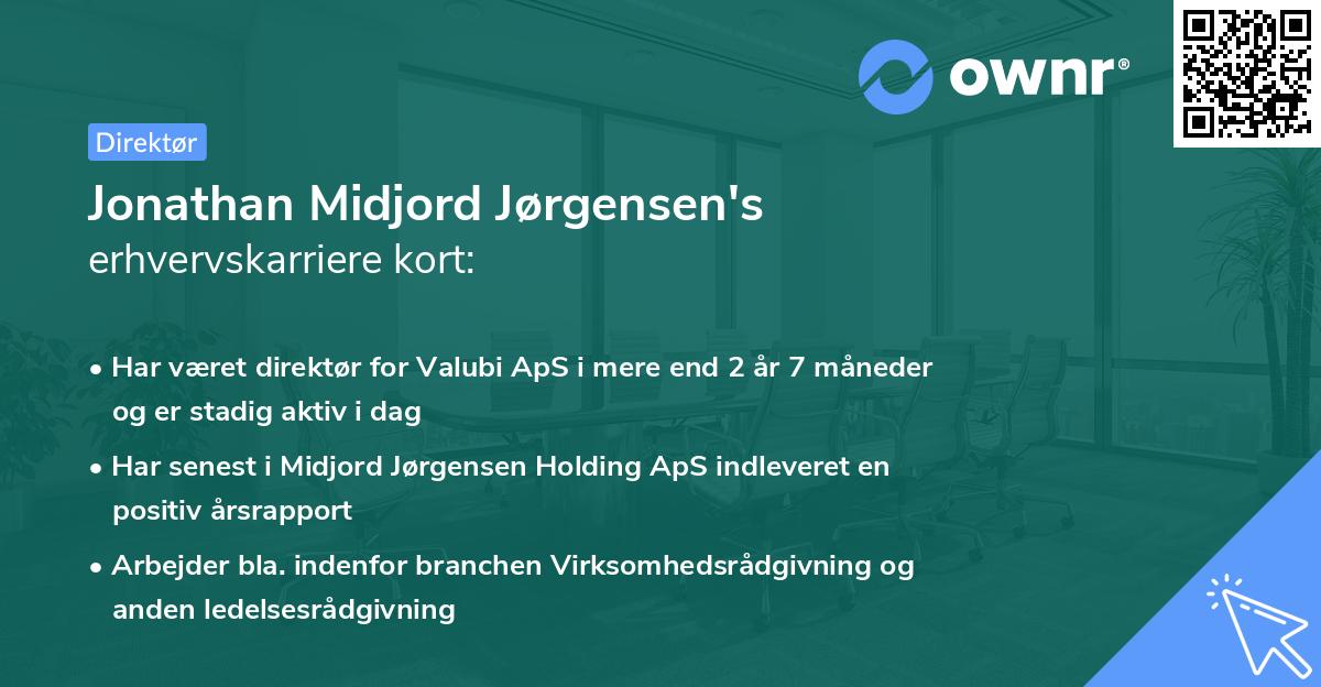 Jonathan Midjord Jørgensen's erhvervskarriere kort