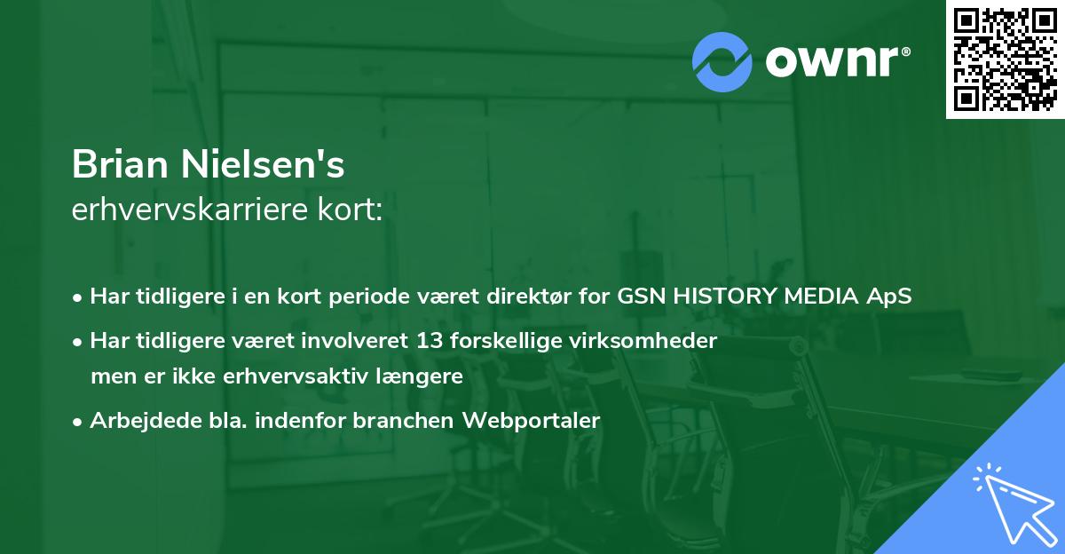 Brian Nielsen's erhvervskarriere kort