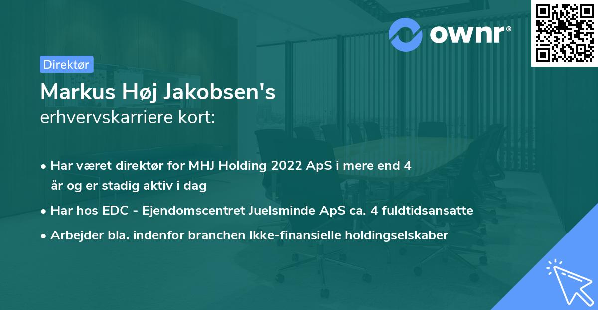 Markus Høj Jakobsen's erhvervskarriere kort