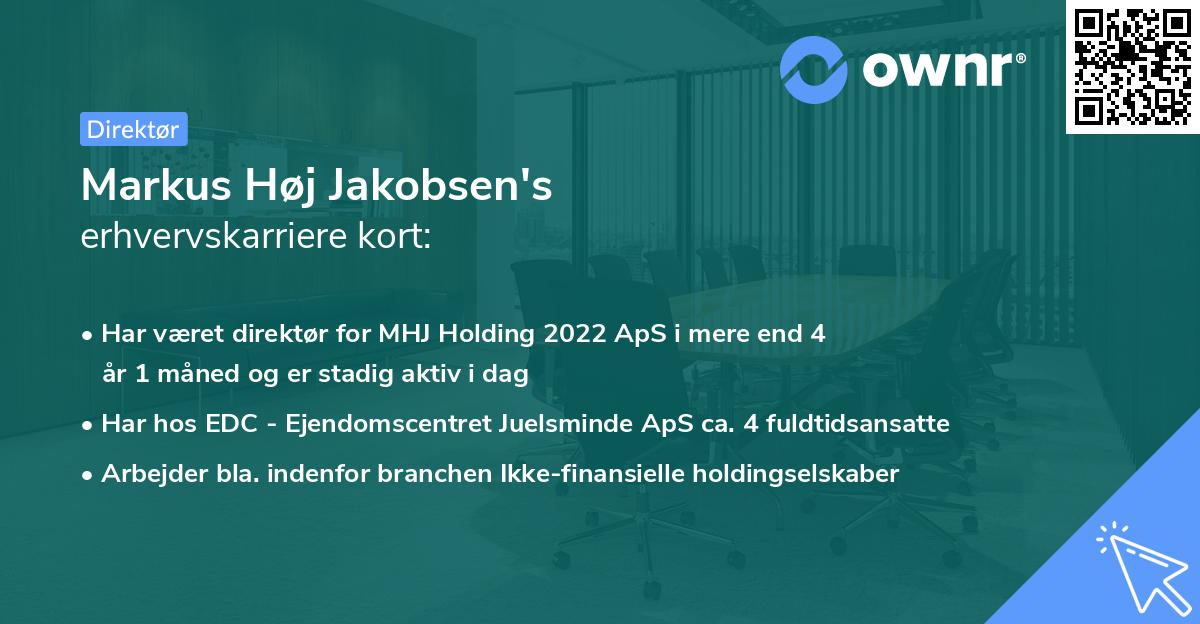 Markus Høj Jakobsen's erhvervskarriere kort