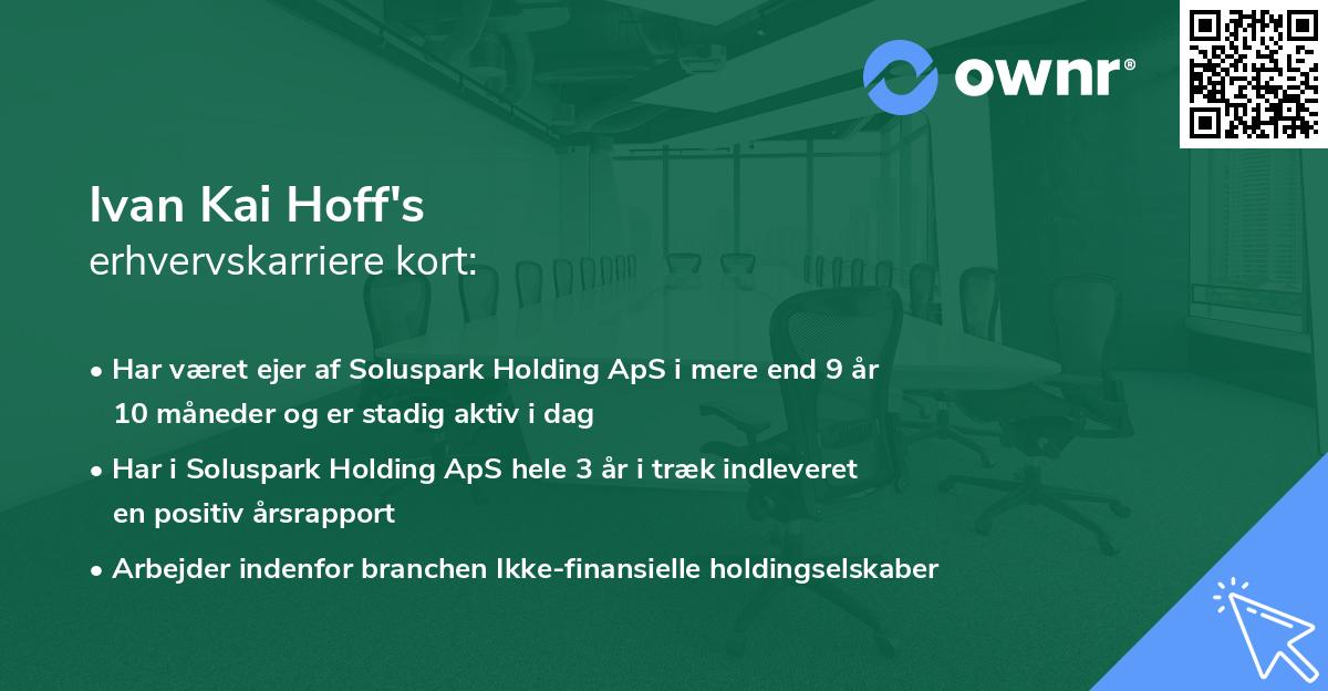 Ivan Kai Hoff's erhvervskarriere kort