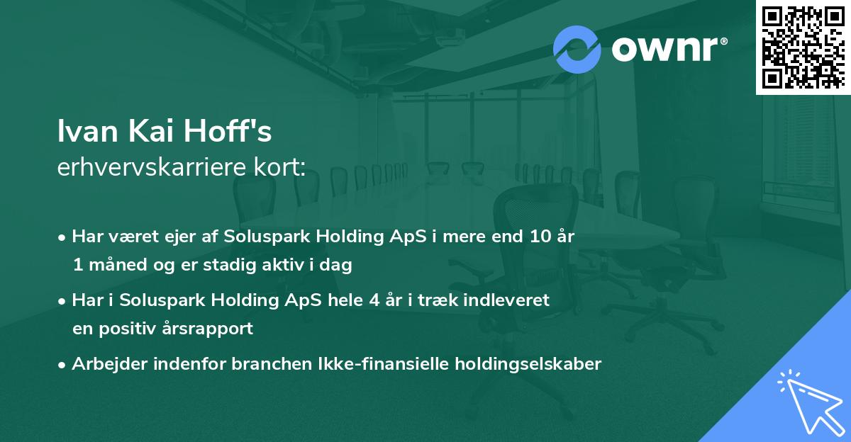 Ivan Kai Hoff's erhvervskarriere kort