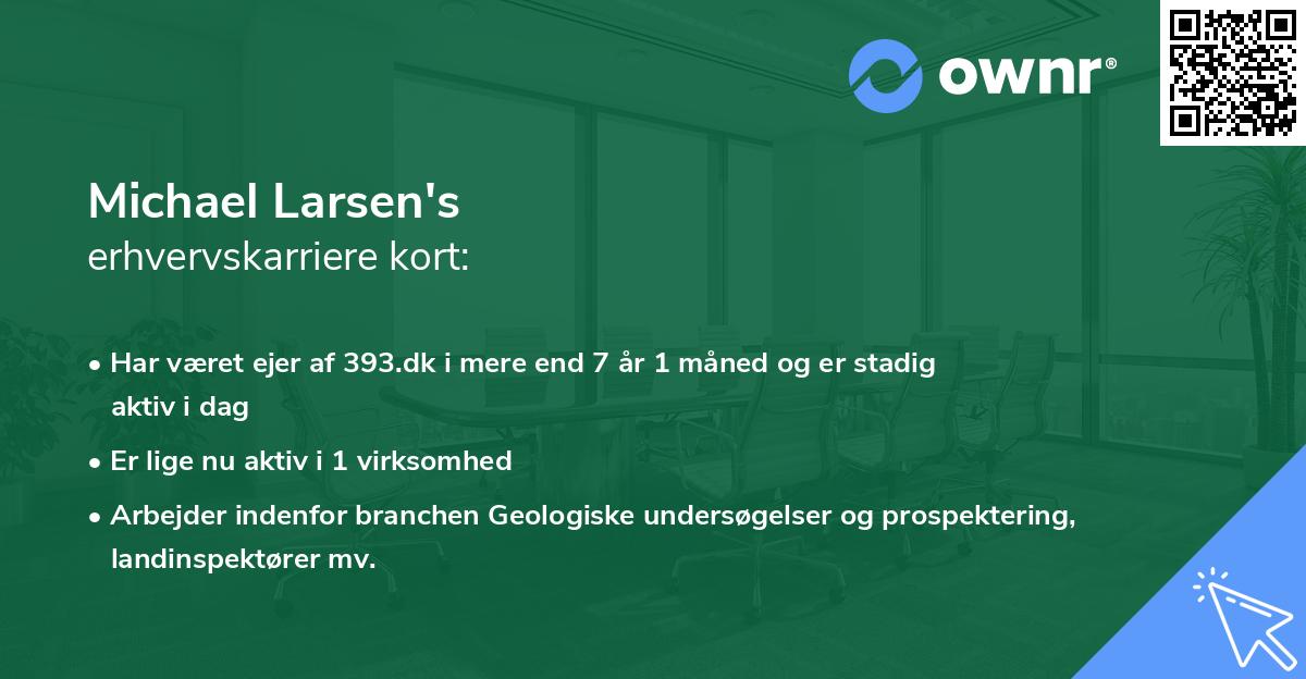 Michael Larsen's erhvervskarriere kort