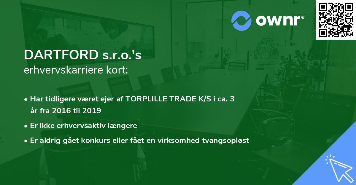 DARTFORD s.r.o.'s erhvervskarriere kort
