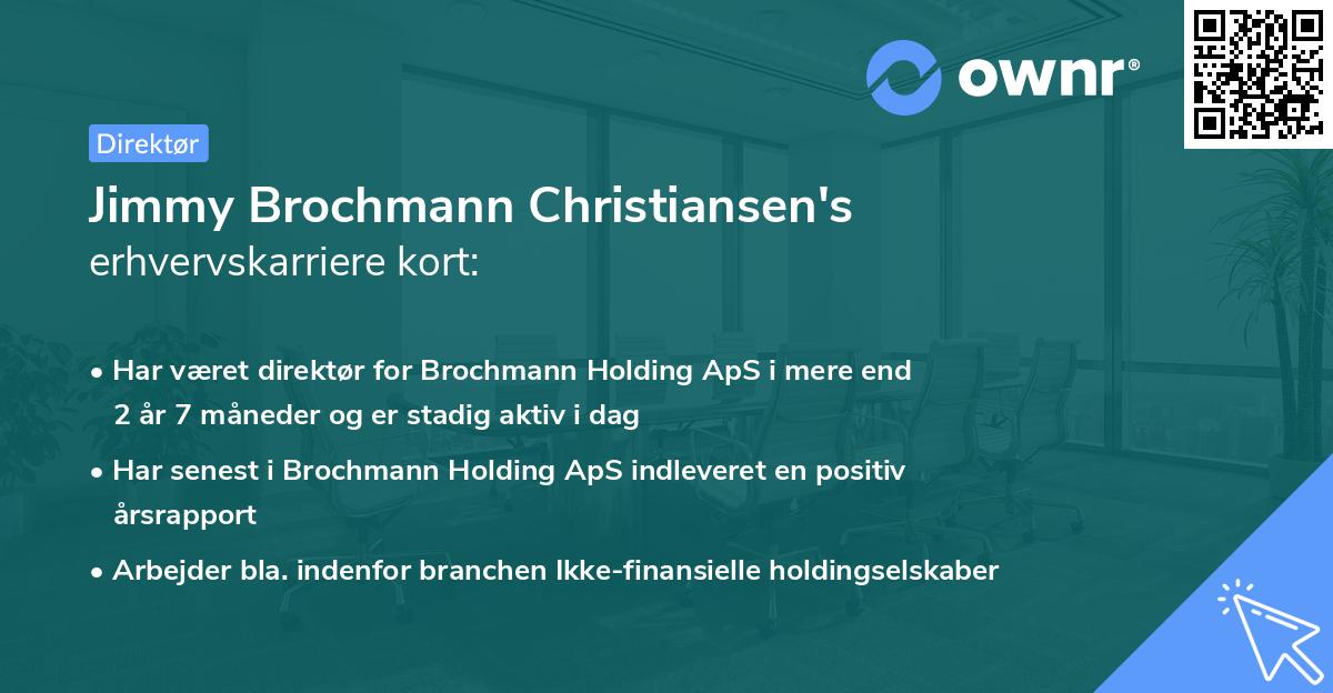 Jimmy Brochmann Christiansen's erhvervskarriere kort