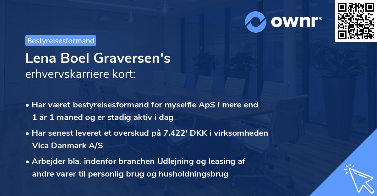 Lena Boel Graversen's erhvervskarriere kort