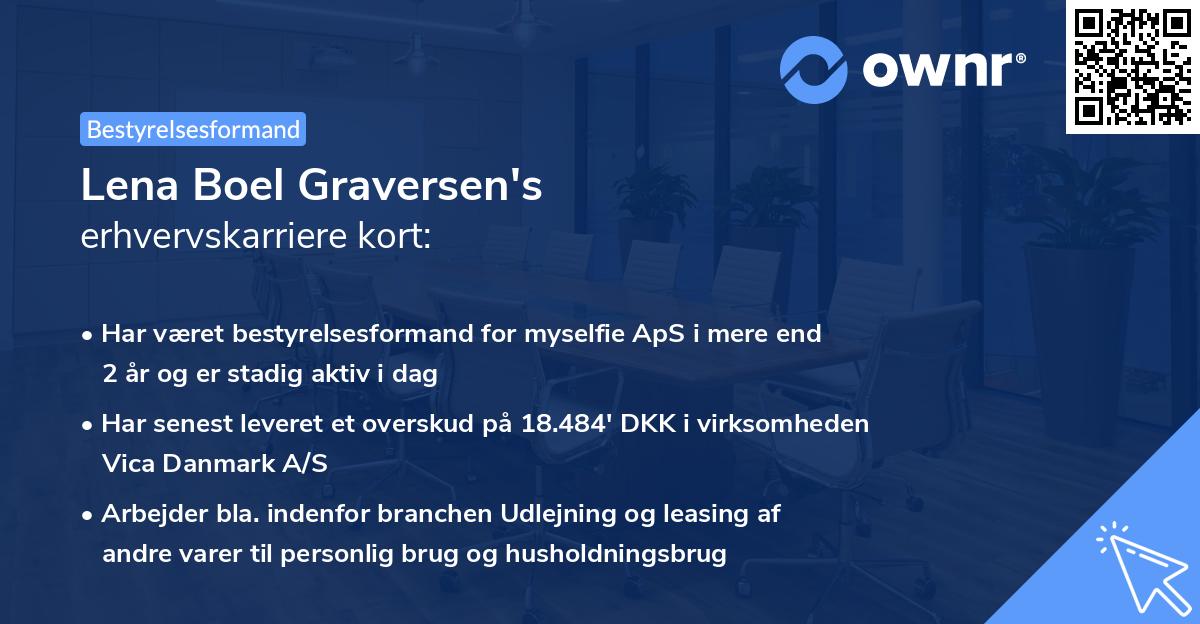 Lena Boel Graversen's erhvervskarriere kort