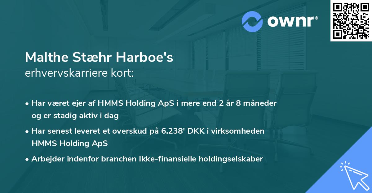 Malthe Stæhr Harboe's erhvervskarriere kort