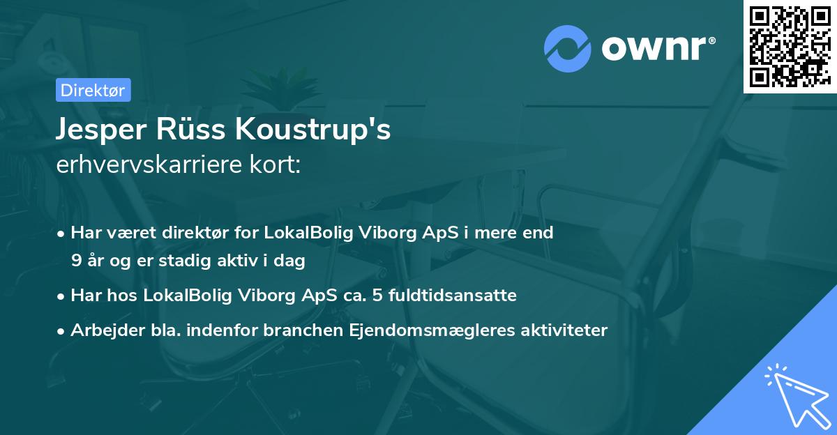 Jesper Rüss Koustrup's erhvervskarriere kort