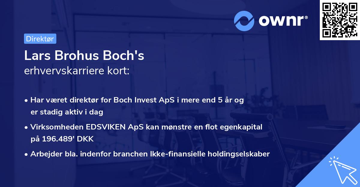 Lars Brohus Boch's erhvervskarriere kort