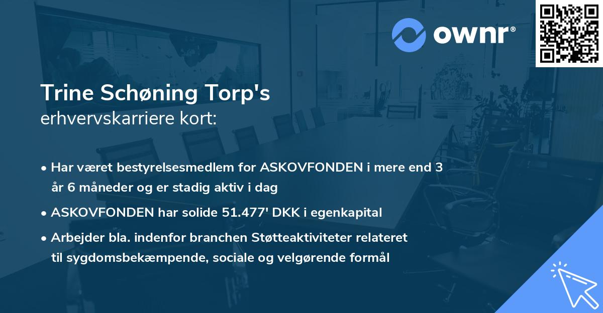 Trine Schøning Torp's erhvervskarriere kort