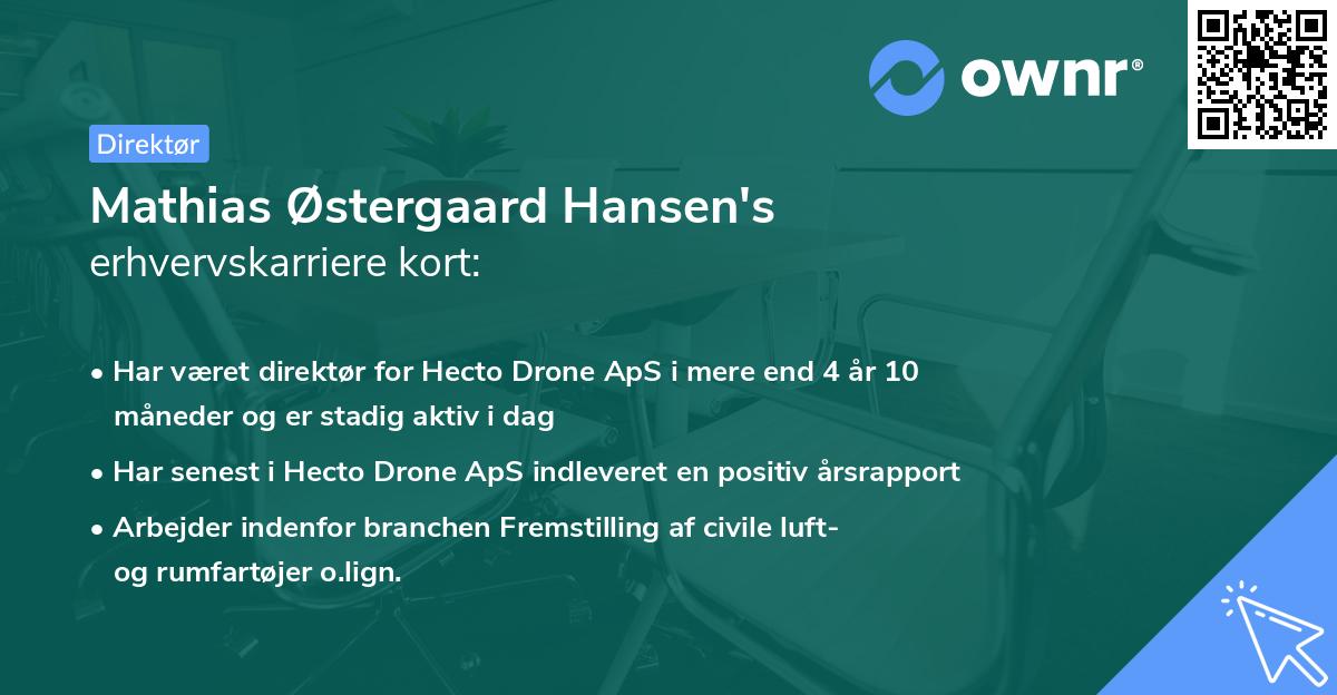 Mathias Østergaard Hansen's erhvervskarriere kort