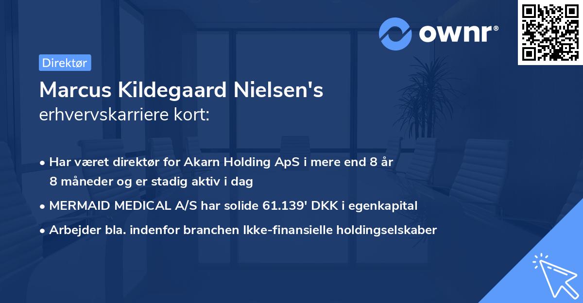 Marcus Kildegaard Nielsen's erhvervskarriere kort