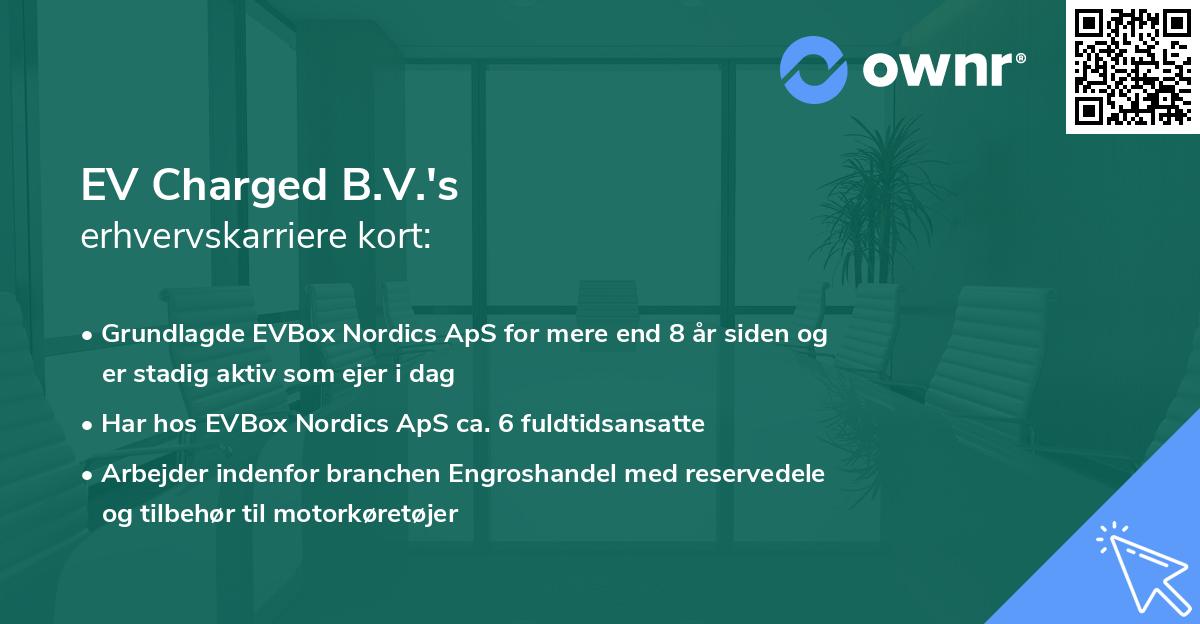 EV Charged B.V.'s erhvervskarriere kort
