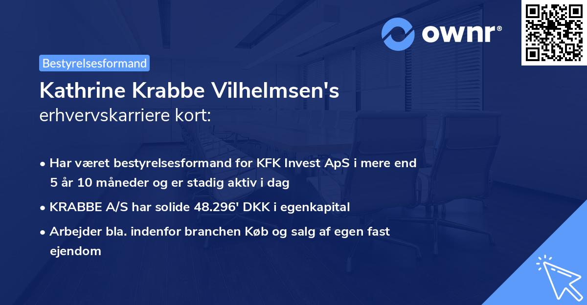 Kathrine Krabbe Vilhelmsen's erhvervskarriere kort