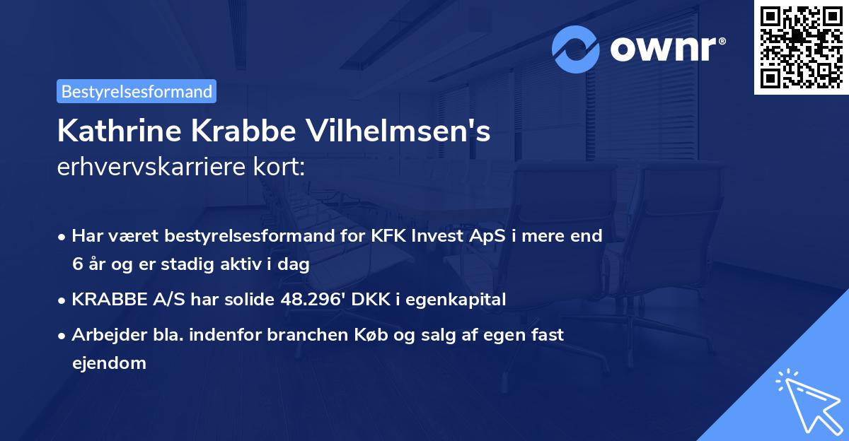 Kathrine Krabbe Vilhelmsen's erhvervskarriere kort