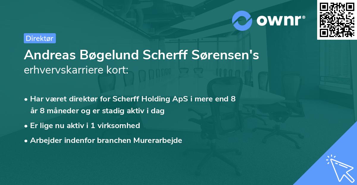 Andreas Bøgelund Scherff Sørensen's erhvervskarriere kort