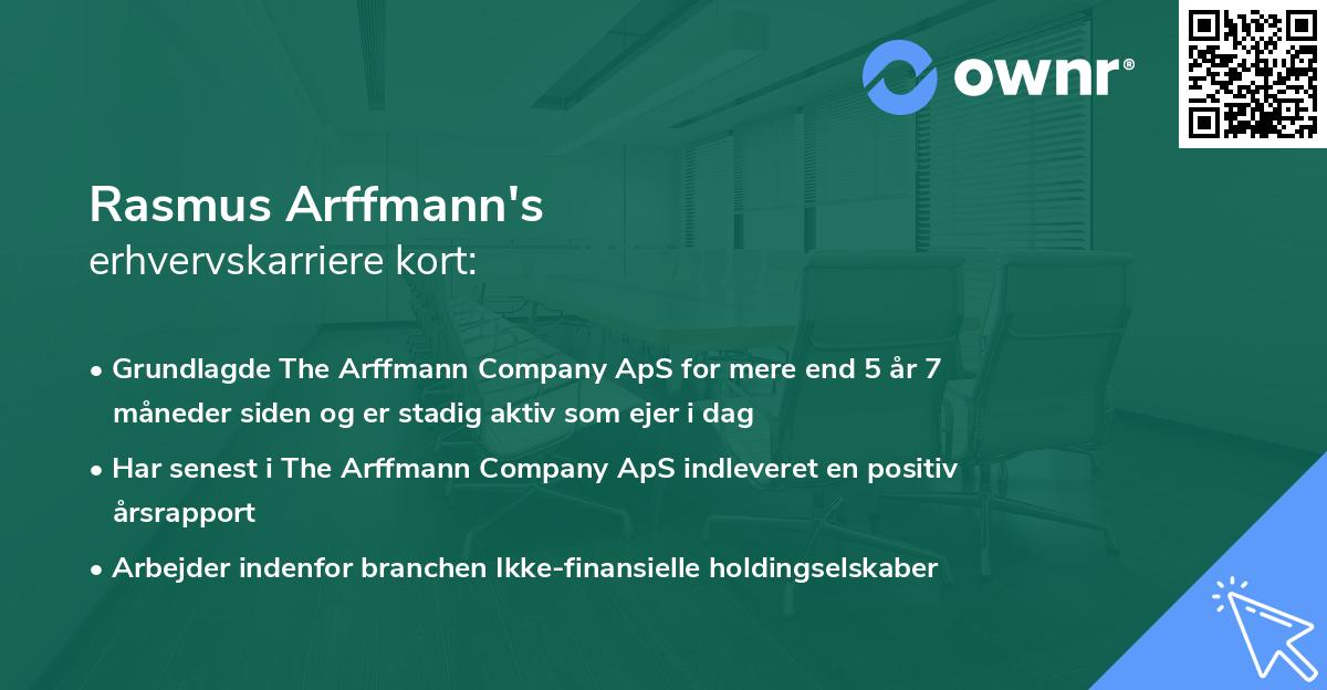 Rasmus Arffmann's erhvervskarriere kort