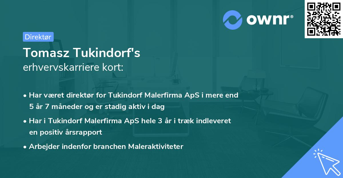 Tomasz Tukindorf's erhvervskarriere kort