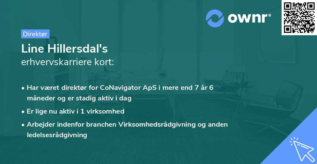 Line Hillersdal's erhvervskarriere kort