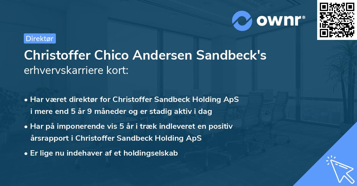 Christoffer Chico Andersen Sandbeck's erhvervskarriere kort