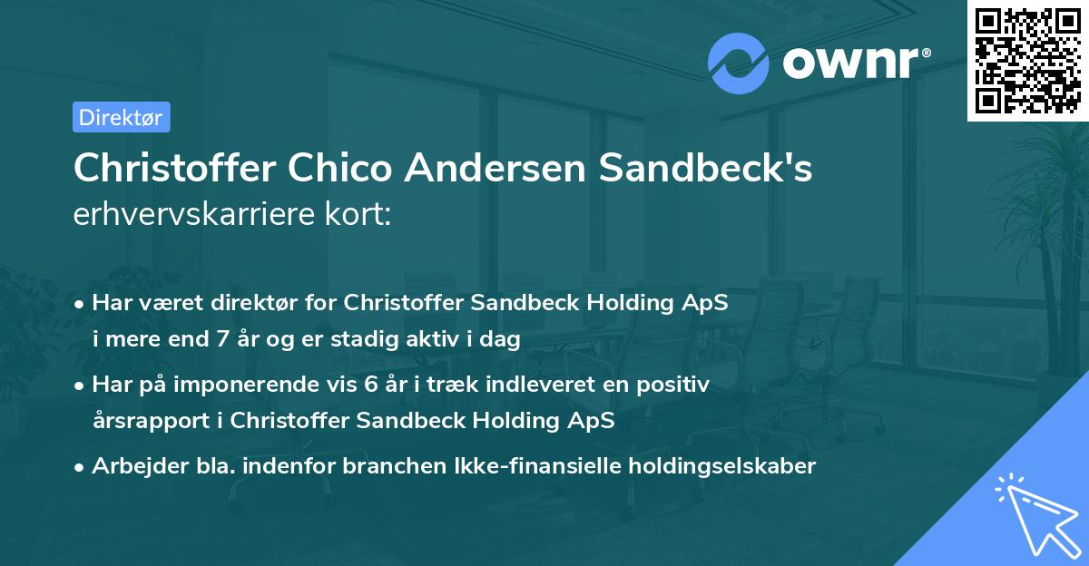 Christoffer Chico Andersen Sandbeck's erhvervskarriere kort