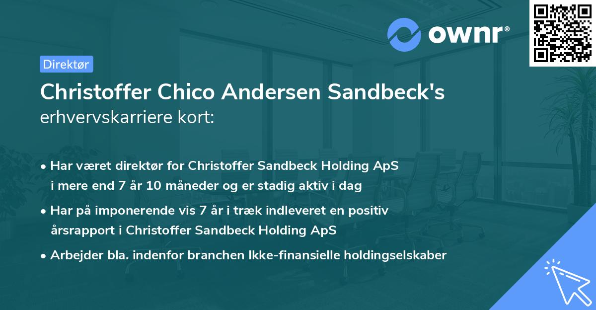Christoffer Chico Andersen Sandbeck's erhvervskarriere kort