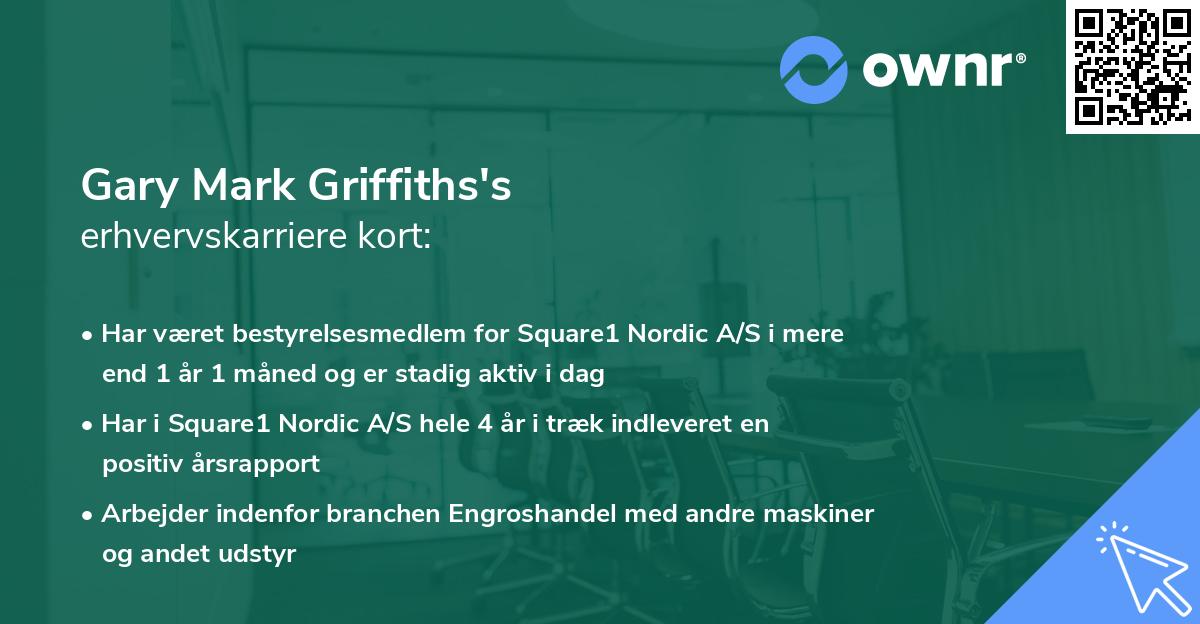 Gary Mark Griffiths's erhvervskarriere kort