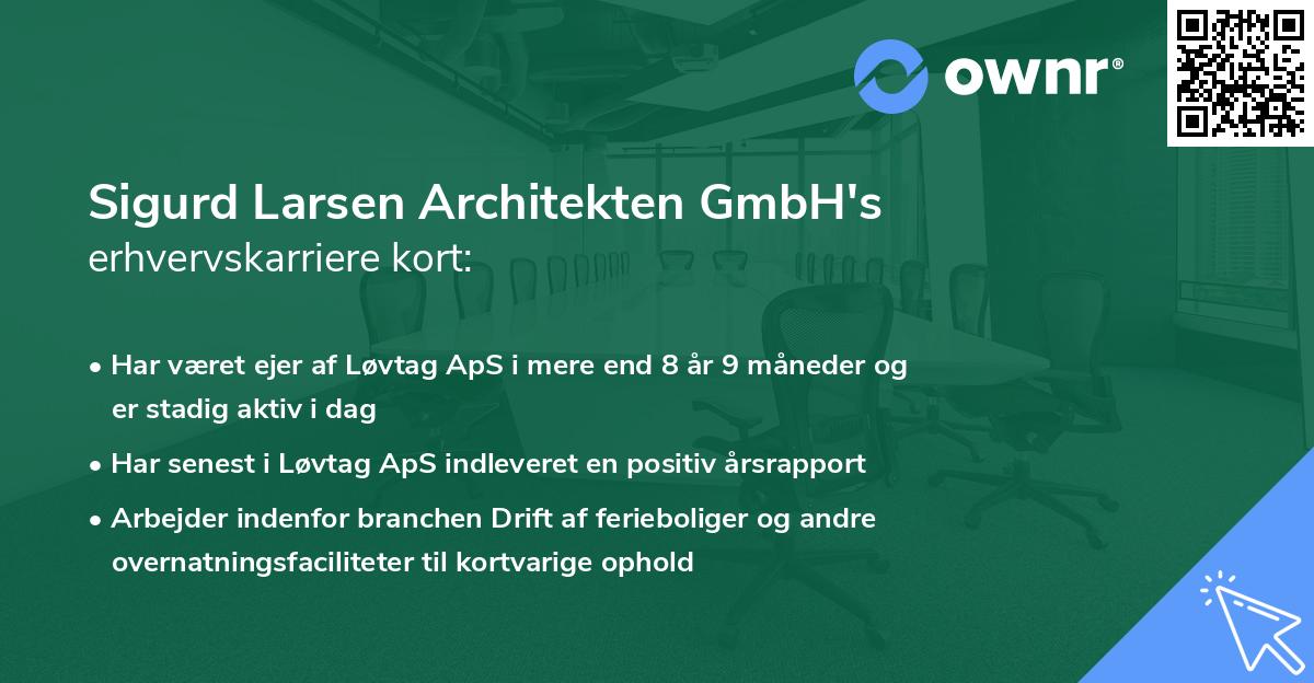 Sigurd Larsen Architekten GmbH's erhvervskarriere kort