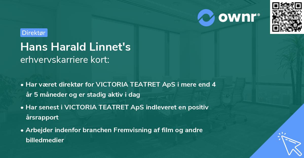 Hans Harald Linnet's erhvervskarriere kort