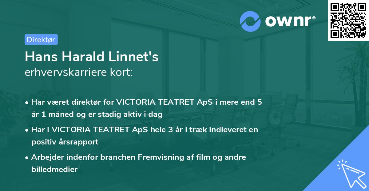 Hans Harald Linnet's erhvervskarriere kort
