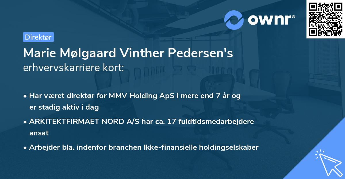 Marie Mølgaard Vinther Pedersen's erhvervskarriere kort