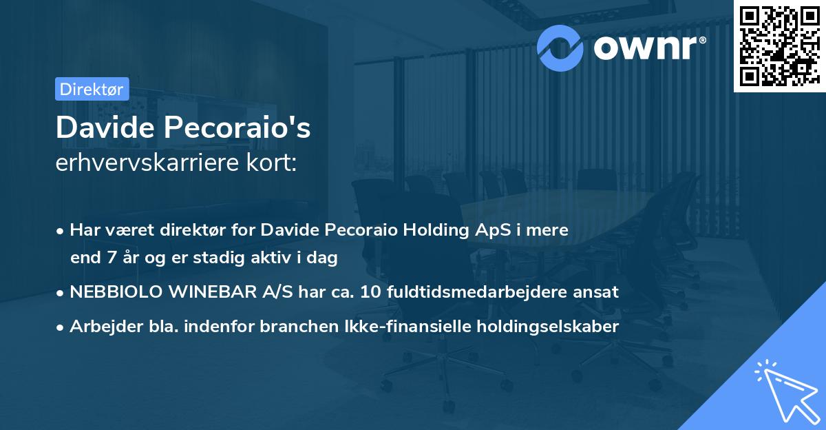 Davide Pecoraio's erhvervskarriere kort