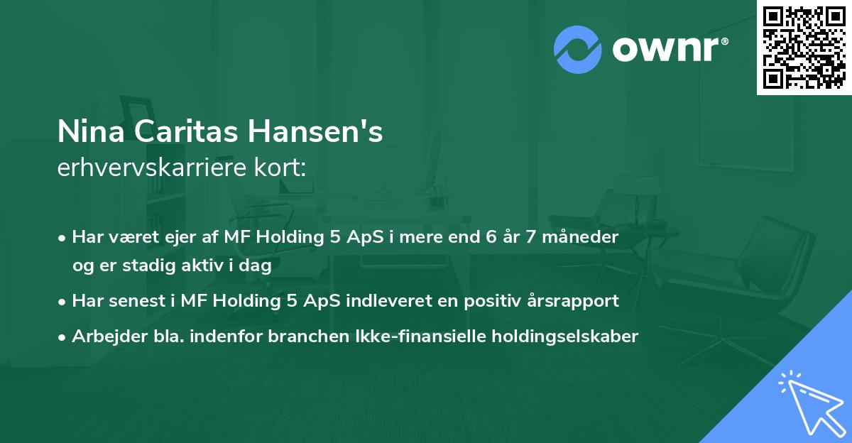 Nina Caritas Hansen's erhvervskarriere kort