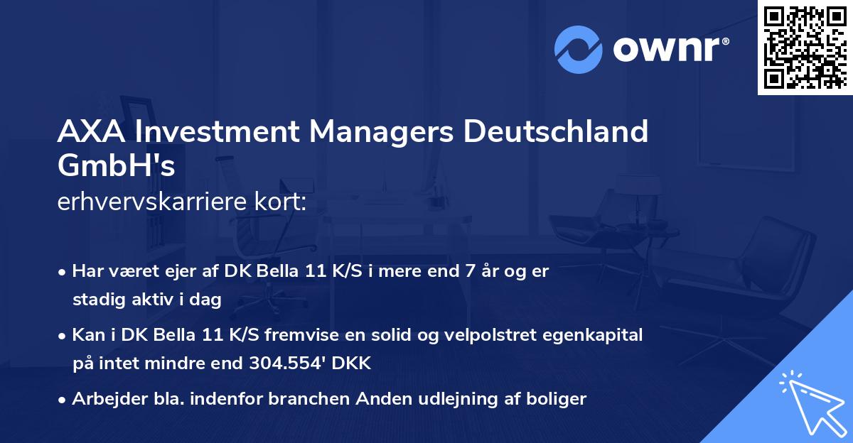 AXA Investment Managers Deutschland GmbH's erhvervskarriere kort
