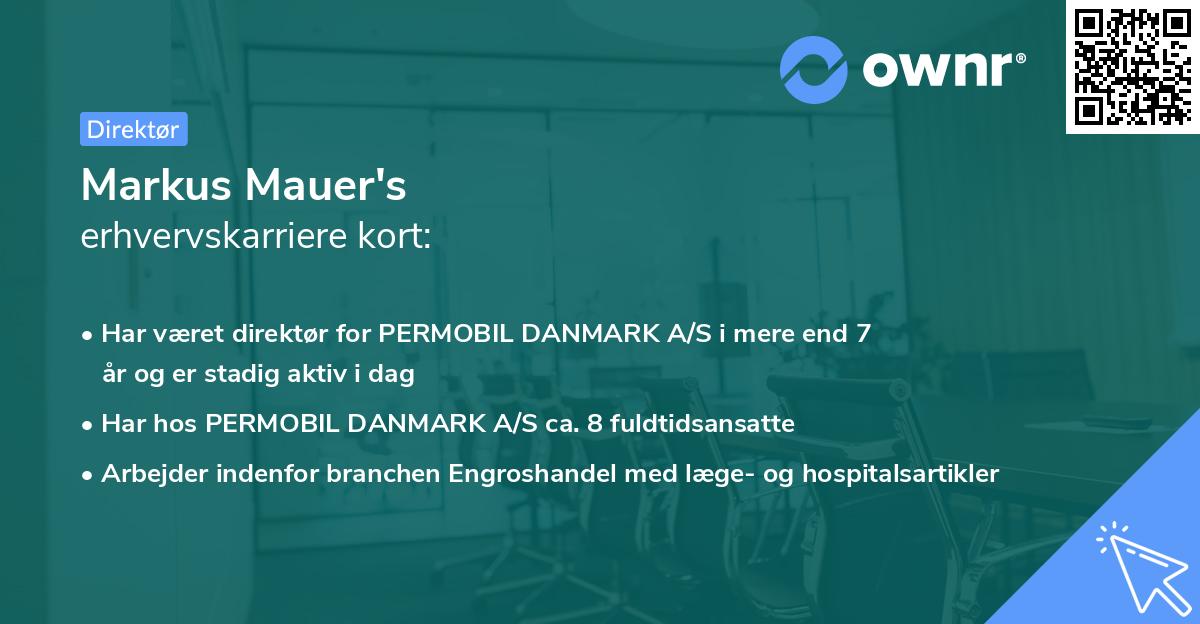 Markus Mauer's erhvervskarriere kort