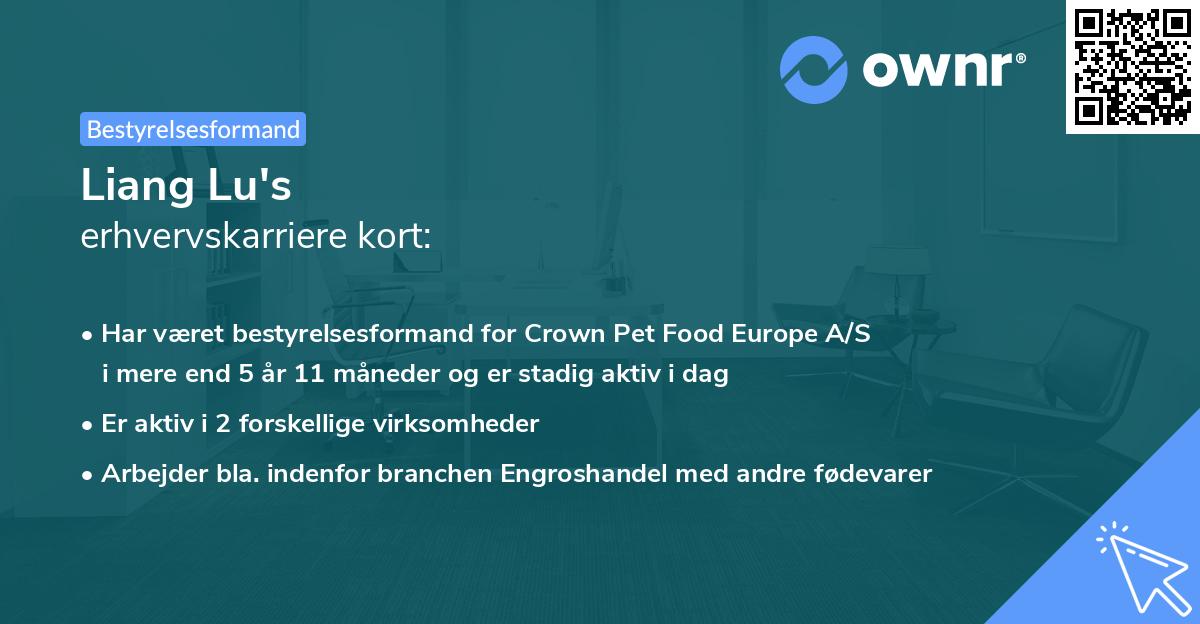 Liang Lu's erhvervskarriere kort