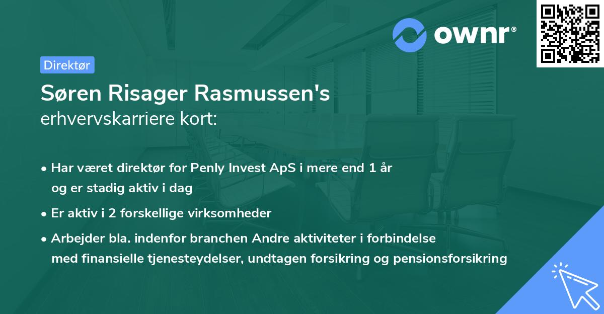 Søren Risager Rasmussen's erhvervskarriere kort