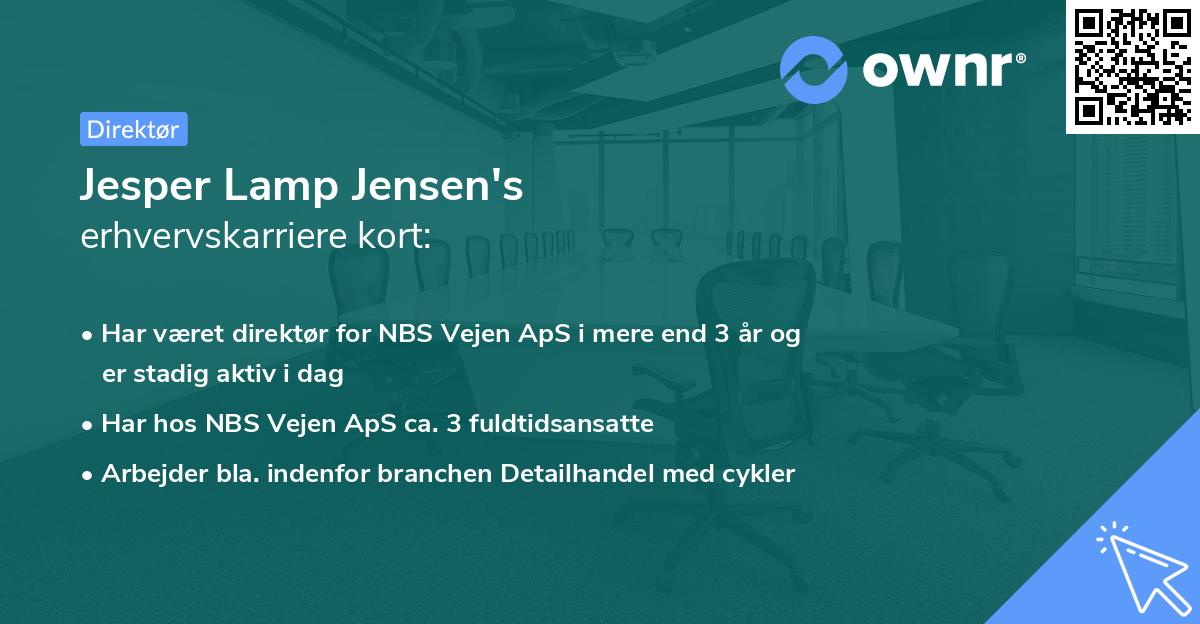 Jesper Lamp Jensen's erhvervskarriere kort