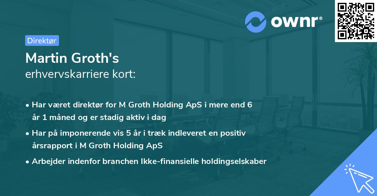 Martin Groth's erhvervskarriere kort