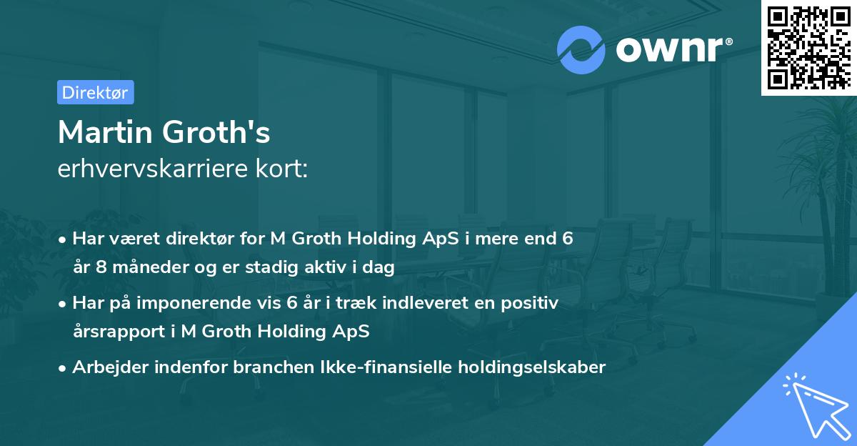 Martin Groth's erhvervskarriere kort