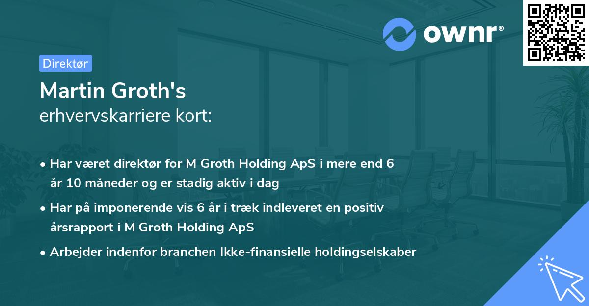 Martin Groth's erhvervskarriere kort