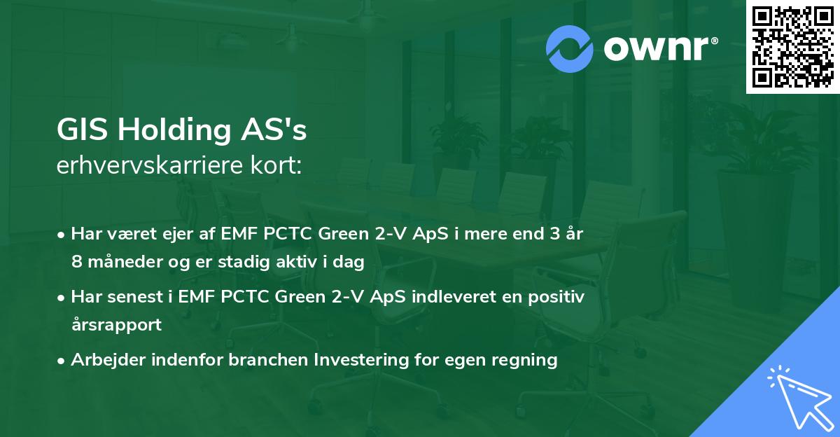 GIS Holding AS's erhvervskarriere kort