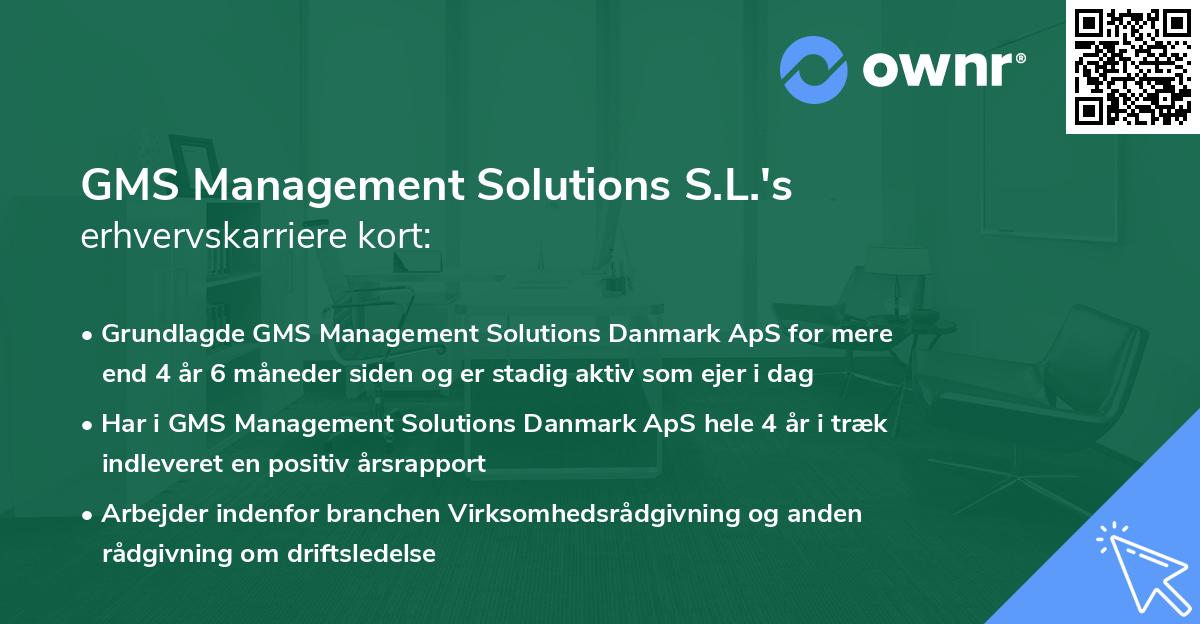 GMS Management Solutions S.L.'s erhvervskarriere kort