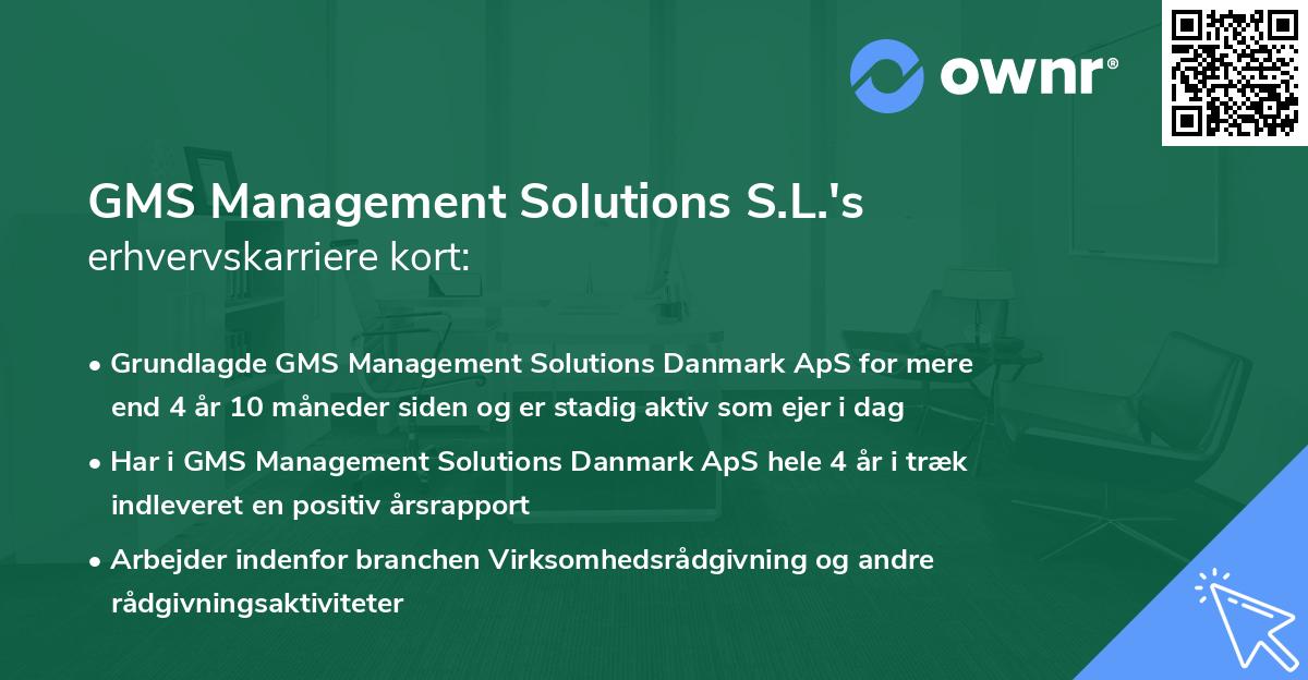 GMS Management Solutions S.L.'s erhvervskarriere kort