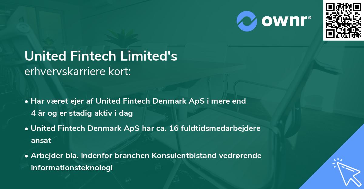 United Fintech Limited's erhvervskarriere kort